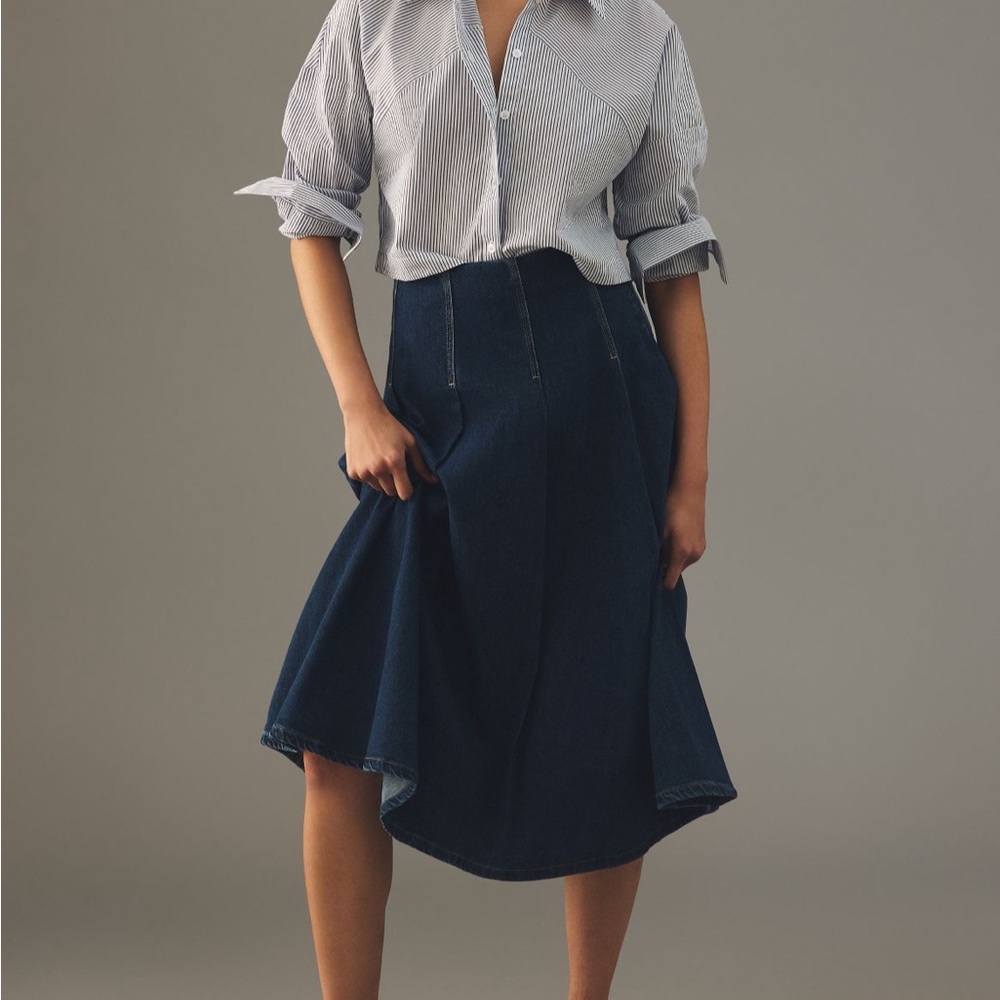 Anthropologie Pilcro Pleated A-line Skirt